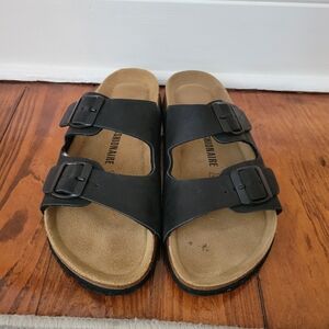 Black Double Strap Sandals
